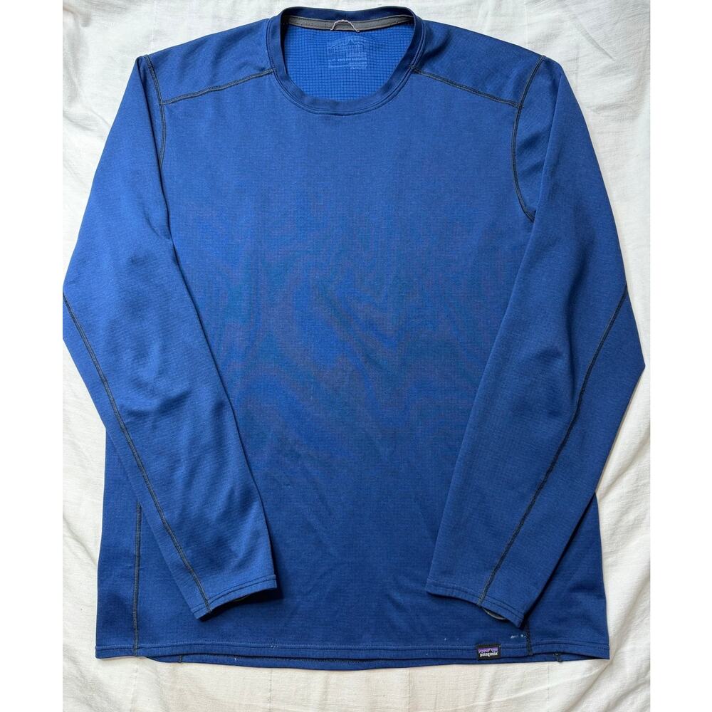 Patagonia Capilene Baselayer Blue Long Sleeve Shirt Large Men's
